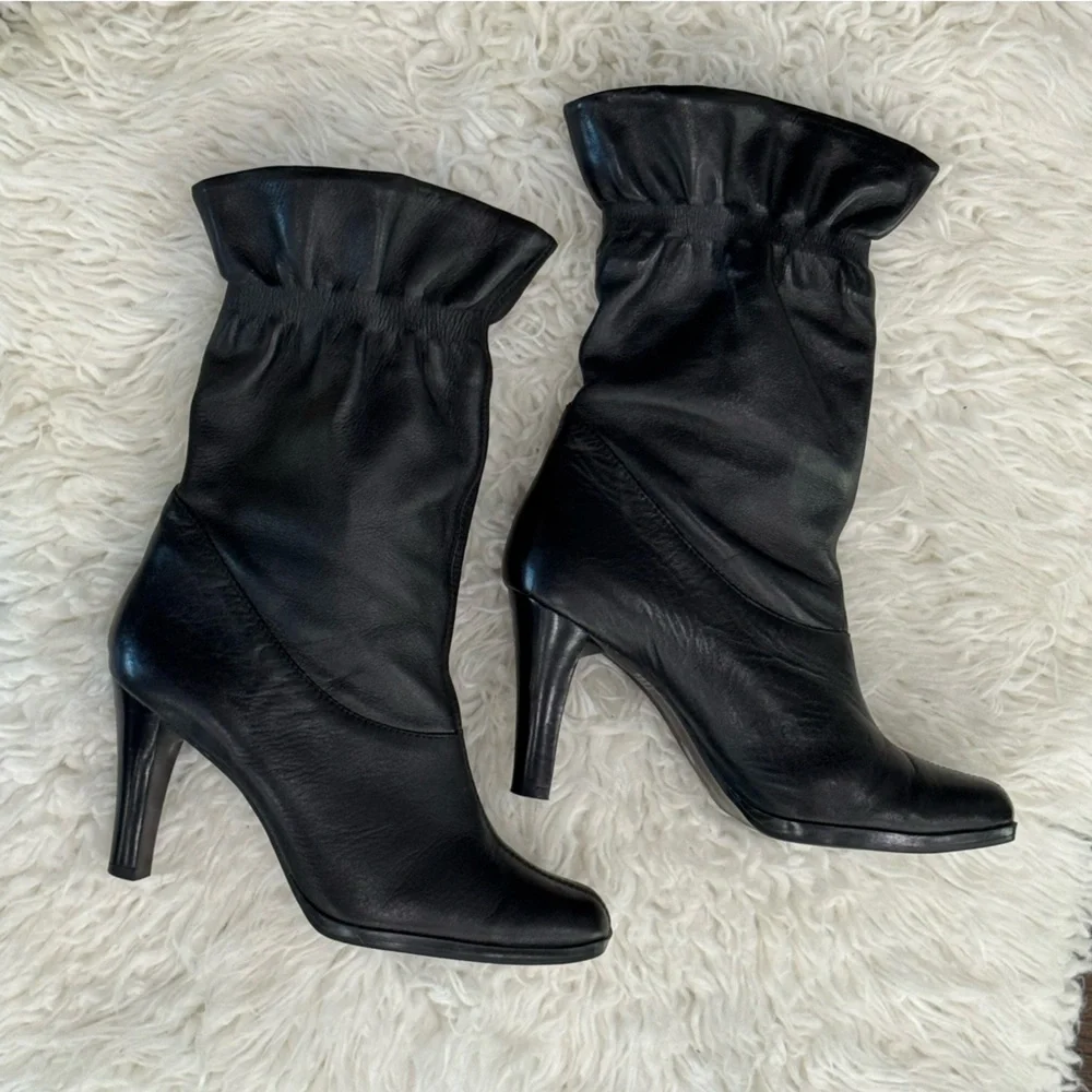 Worthington Black Mid-Calf Heeled Boots - Picture 3 of 10
